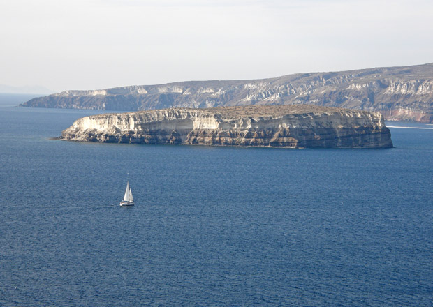 Aspronisi island Santorini