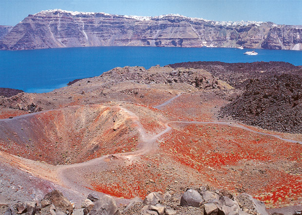 Nea Kameni Santorini volcano Nea Kameni Santorini volcano