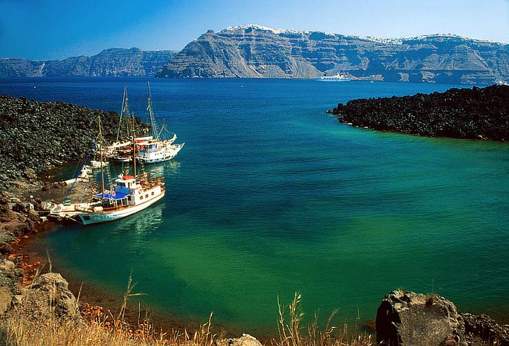 Santorini volcano hot springs Santorini volcano hot springs